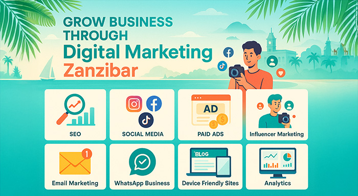 Grow business through digital marketing Zanzibar