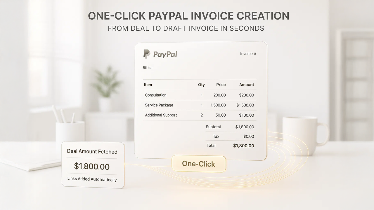 One-Click PayPal Invoice Creation in GuestPostCRM