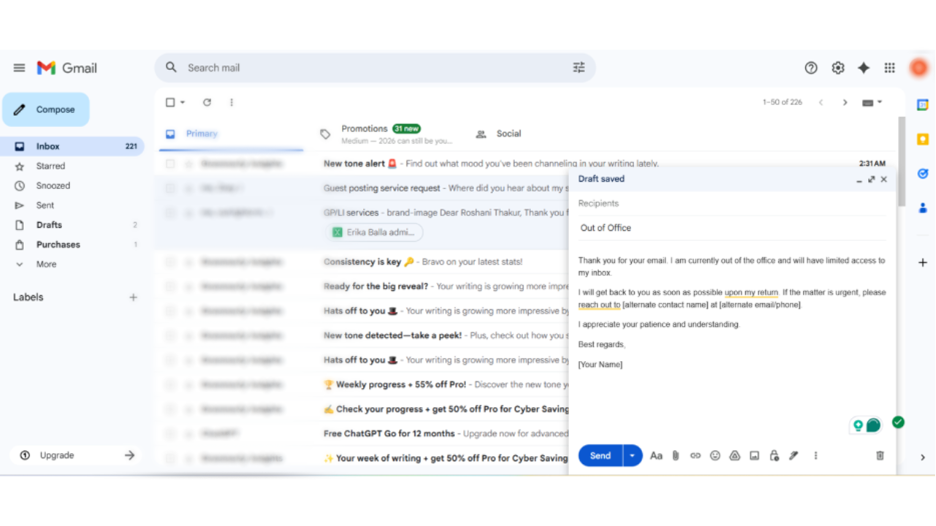 Compose an Email