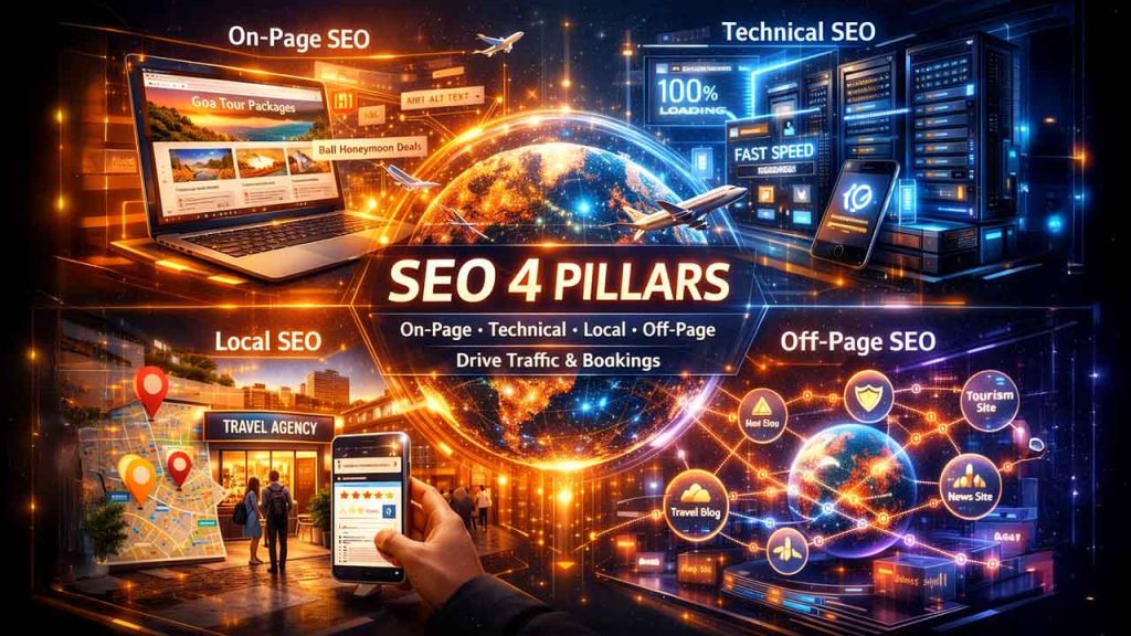 SEO for Travel Agencies Works: 4 Core Pillars Explained