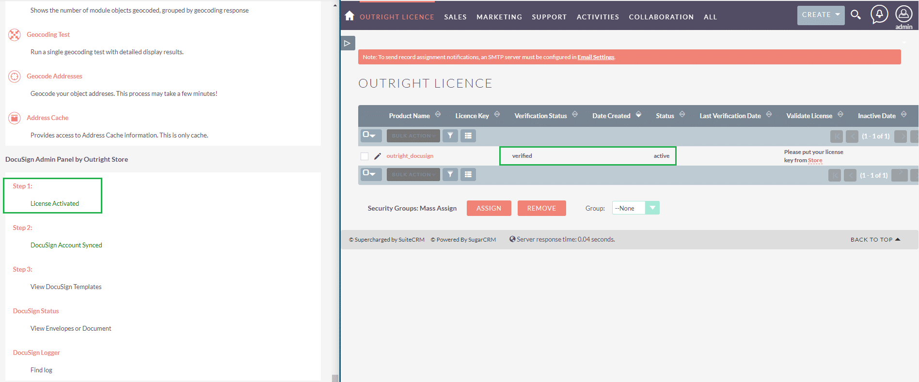 First screenshot - DocuSign