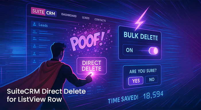 SuiteCRM Direct Delete for ListView Row