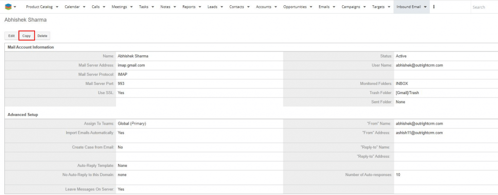 Inbound Accounts