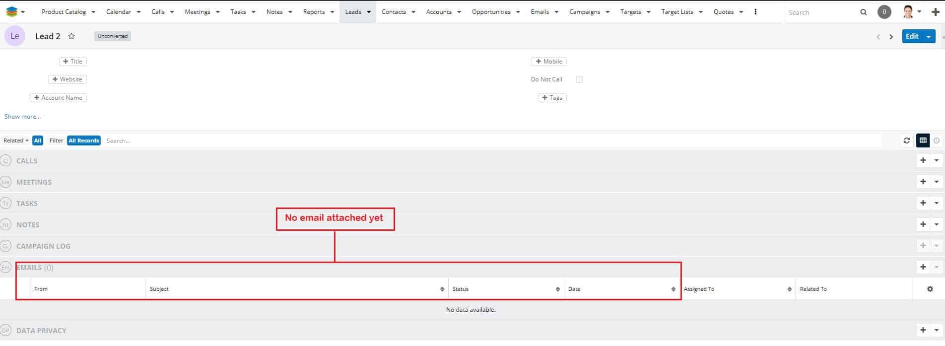 sugarcrm email solution
