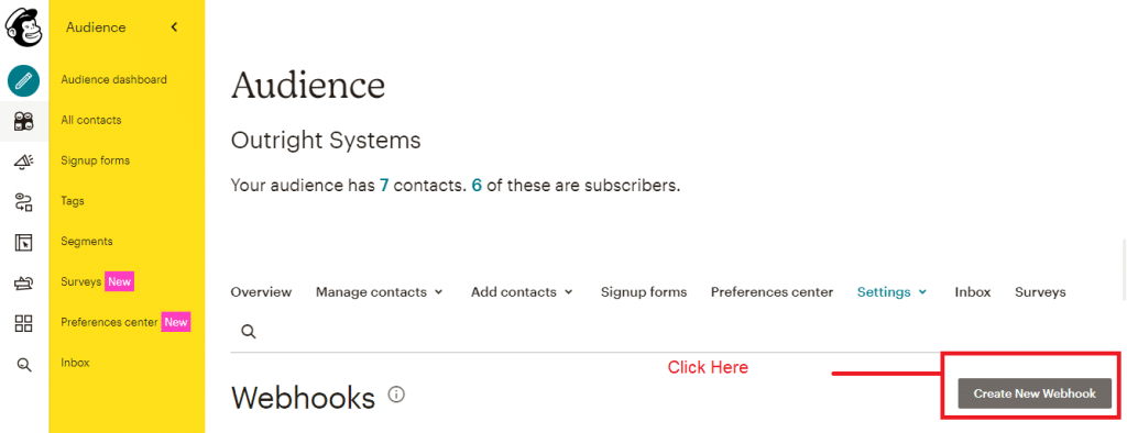 Create Webhook