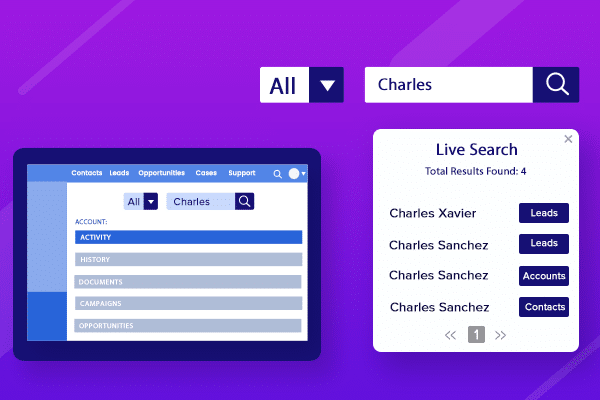 SuiteCRM global search Premium