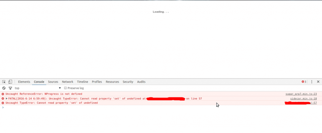 SugarCRM sign-in error