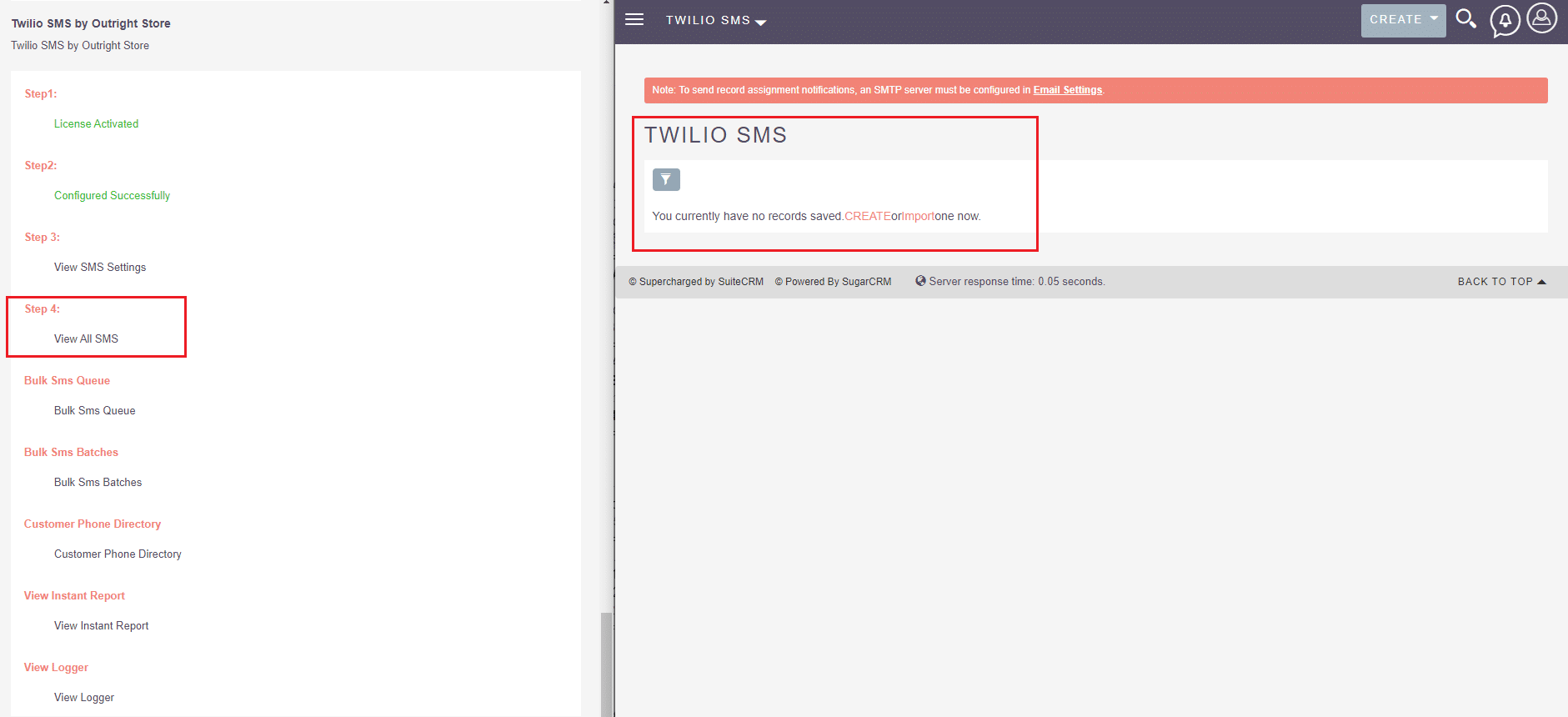 View All SMS