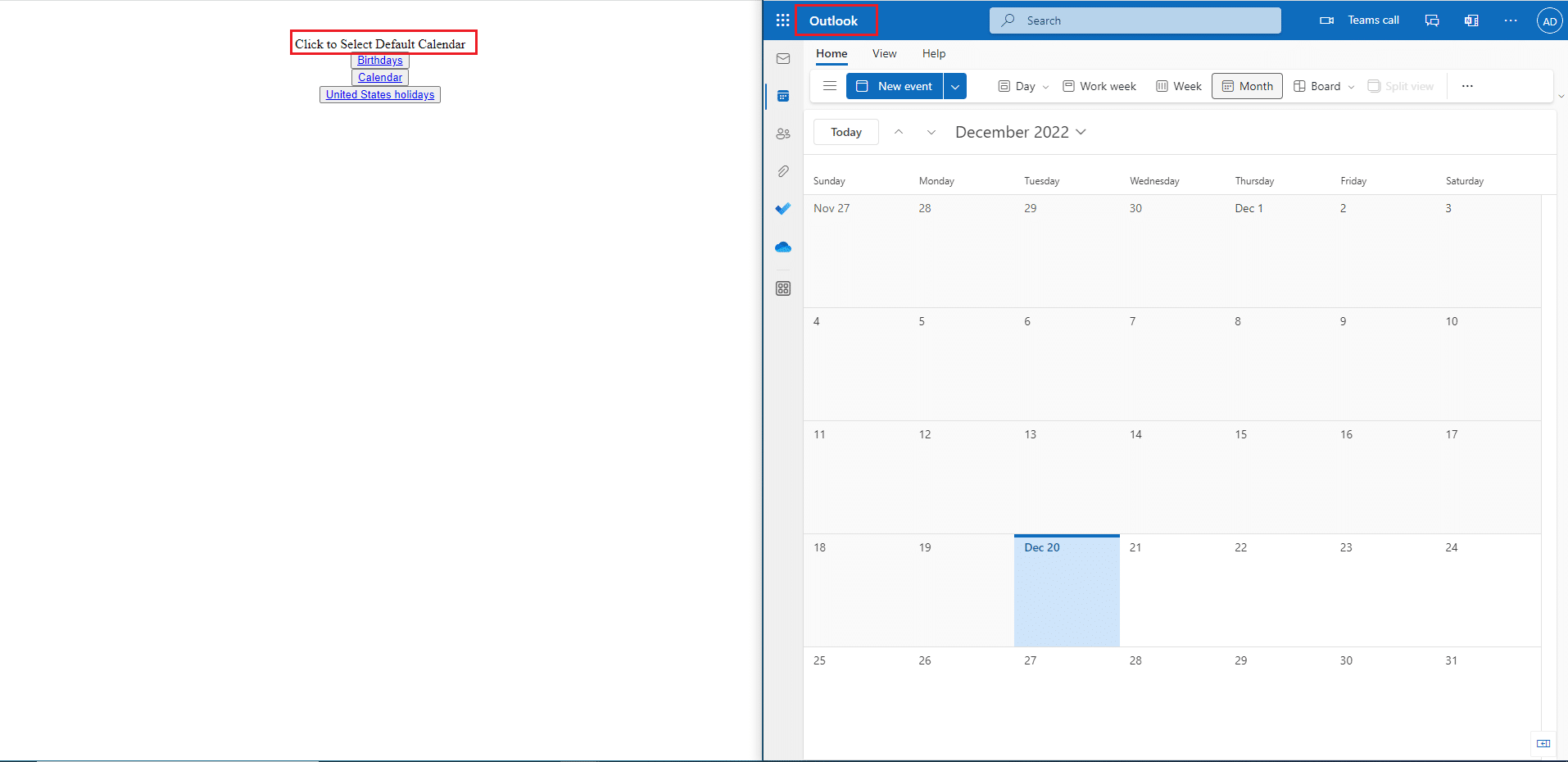 Office 365 Calendar 3 Image