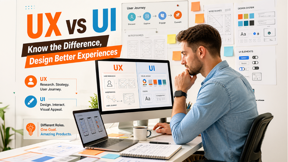 UX vs UI: Key Differences Explained with Examples (2026 Guide)  